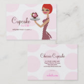 311 Cherrieカップケーキのかわいこちゃんのぽっちゃりした名刺 名刺 (正面/裏面)
