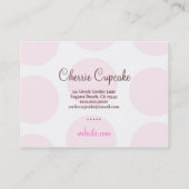 311 Cherrieカップケーキのかわいこちゃんのぽっちゃりした名刺 名刺 (裏面)