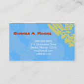 311-CHRISTY'Sビーチ|のオレンジ 名刺 (裏面)