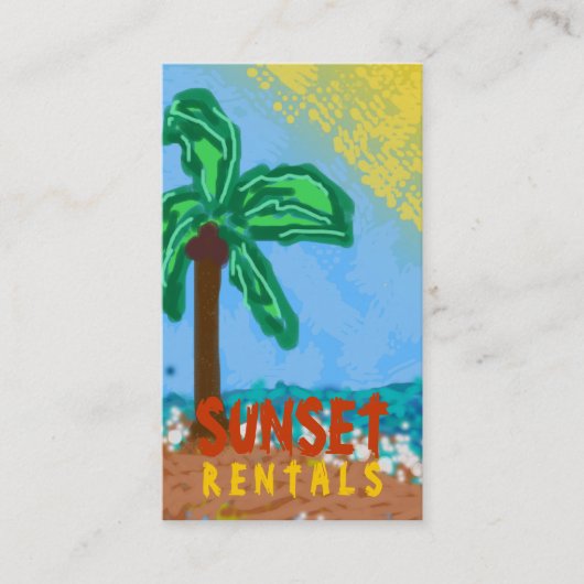 311-CHRISTY'Sビーチ|のオレンジ 名刺 (正面)