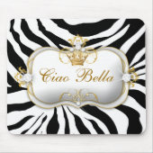 311 Ciao Bellaのシマウマは縞で飾ります マウスパッド (正面)