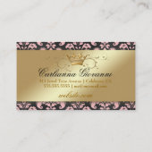 311 Ciao Bellaの木炭モモのダマスク織 名刺 (裏面)