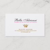 311 Ciao Bellaの金神のピンクのピンク 名刺 (裏面)