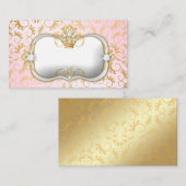 311 Ciao Bellaの金神のピンクの食器セット プレイスカード (正面/裏面)