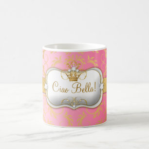 311 Ciao Bellaの金神のピンクは衰退します コーヒーマグカップ