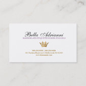 311 Ciao Bellaの金神の紫色 名刺 (裏面)