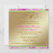 311 Ciao Bella HotPinkのライムのヴィンテージのシックな氷の紙 招待状 (裏面)