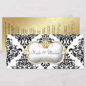 311 Ciao Bella Lovey Dovey Damaskウェディングプログラム プログラム (正面/裏面)