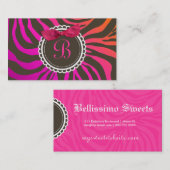 311-Delectably甘い日没チョコレートシマウマの弓 名刺 (正面/裏面)