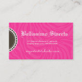 311-Delectably甘い日没チョコレートシマウマの弓 名刺 (裏面)