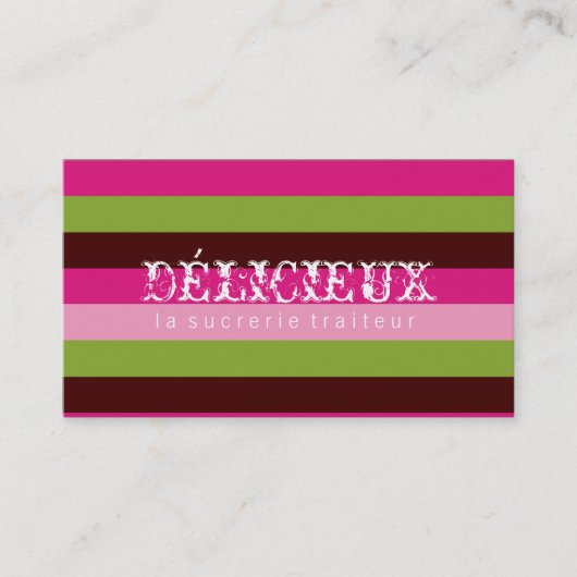 311-Delicieuxキャンデーは縞で飾ります 名刺 (正面)