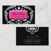 311 Exqusiteのピンクの送風ダマスク織| Hottのピンク 名刺 (正面/裏面)