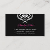 311 Exqusiteのピンクの送風ダマスク織| Hottのピンク 名刺 (裏面)