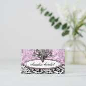 311-Frenchie Budoir |のヴィンテージのピンク 名刺 (スタンド正面)