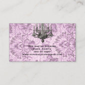 311-Frenchie Budoir |のヴィンテージのピンク 名刺 (裏面)