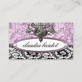 311-Frenchie Budoir |のヴィンテージのピンク 名刺