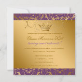 311-Golden diVine パープルロイヤル スウィート16 招待状 (裏面)