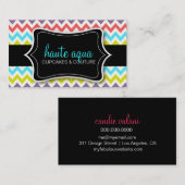 311 Hauteシェブロンパターン水 名刺 (正面/裏面)