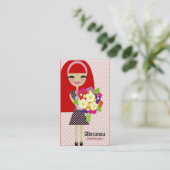 311 KILAの花及び蝶交換可能な毛 名刺 (スタンド正面)