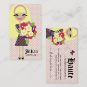 311 KILAの花及び蝶交換可能な毛 名刺 (正面/裏面)