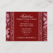 311 Lace de Luxe Rouge 名刺 (裏面)