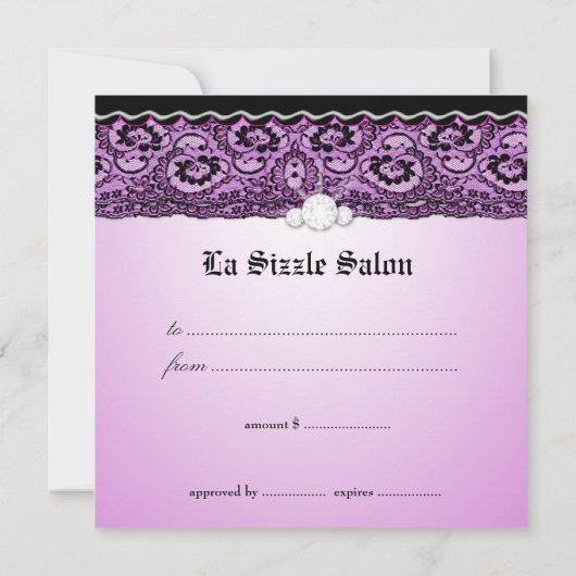 311-Lace De Luxe - Violet Gift Certificate (裏面)