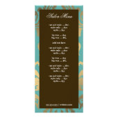 311 Ladonnaのダマスク織のブラウンのトパーズ ラックカード (裏面)