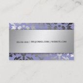 311 Ladonnaのダマスク織の銀のラベンダー 名刺 (裏面)