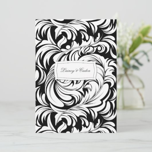 311-Lavishly Lainey Black Invitation 招待状 (スタンド正面)