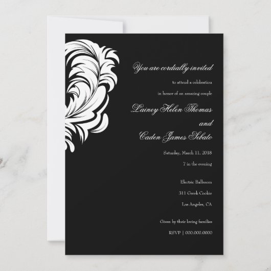 311-Lavishly Lainey Black Invitation 招待状 (裏面)