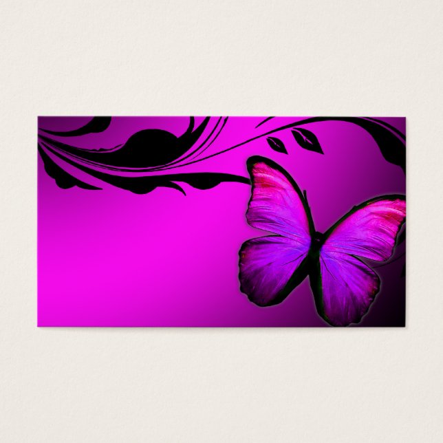 311 Lustrous Butterfly Pink & Purpleネームカード (正面)