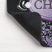 311-Luxuriously紫色のダマスク織 マウスパッド (コーナー)