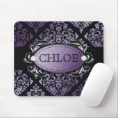 311-Luxuriously紫色のダマスク織 マウスパッド (マウス)