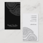 311 Myahのペイズリーの黒 名刺 (正面/裏面)