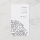 311 Myahのペイズリーの黒 名刺 (裏面)
