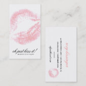 311 Ohちょうどキスそれ! 柔らかい桃色のピンクのキス 名刺 (正面/裏面)