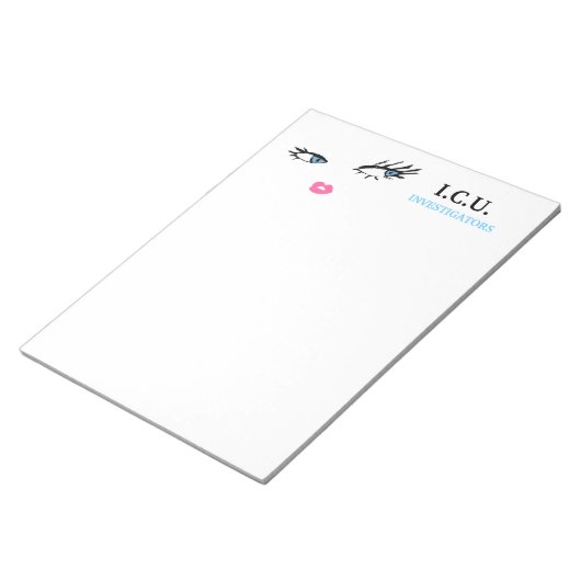 311 Private Eyes Blueメモ帳 ノートパッド (アングル)