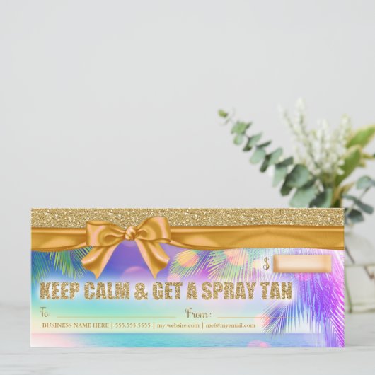 311 Radiant Palm Spray Tanギフト券 (スタンド正面)