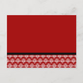 311-Red & Black Christmas Card with Bow シーズンポストカード (裏面)