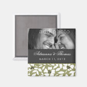 311-SAGE GREENの日付を保存 マグネット (正面/裏面)