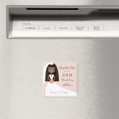 311-SAVE THE DATE AFRICAN AMERICAN BRIDE マグネット (インサイチュ (食洗機))