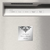 311-Simplistly Damaskエレガント日付の保存 マグネット (インサイチュ (食洗機))