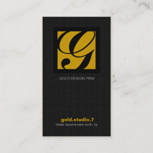 311-SIMPLY正方形のモノグラムTEXTURE-GOLD 名刺