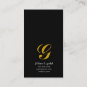 311-SIMPLY正方形のモノグラムTEXTURE-GOLD 名刺 (裏面)