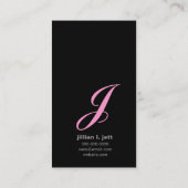 311-SIMPLY正方形のモノグラムTEXTURE-PINK 名刺 (裏面)