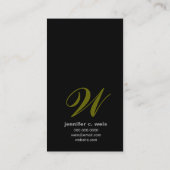 311-SIMPLY正方形のモノグラムTEXTURE-SAGE 名刺 (裏面)