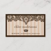 311 Sweetiqueブラウンのクリーム及びエスプレッソのシャンデリア 名刺 (裏面)