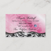 311-Theはピンクのプレート|の黒を浪費します 名刺 (裏面)