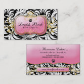 311-Theは犬|の白の葉を浪費します 名刺 (正面/裏面)