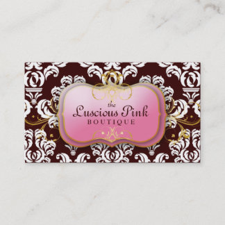 311-The甘美なピンクのプレート|暗いチョコレート 名刺